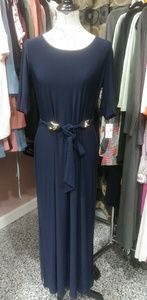 Navy floor length dress- dress barn